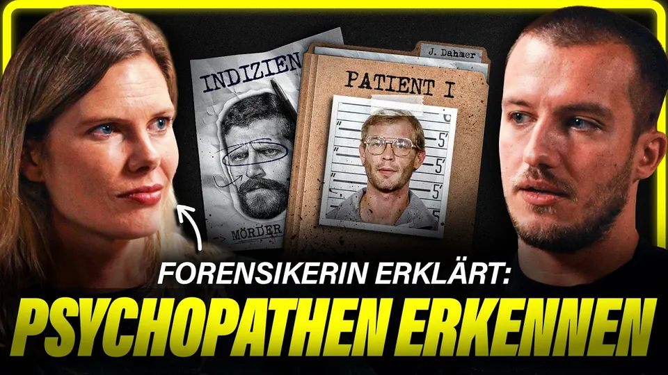 Tim Gabel im Gespräch mit einer forensischen Psychologin